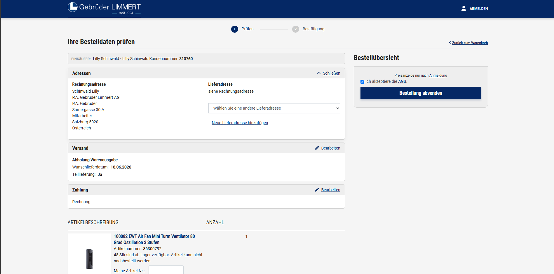 Neuer Checkout auf einer Seite