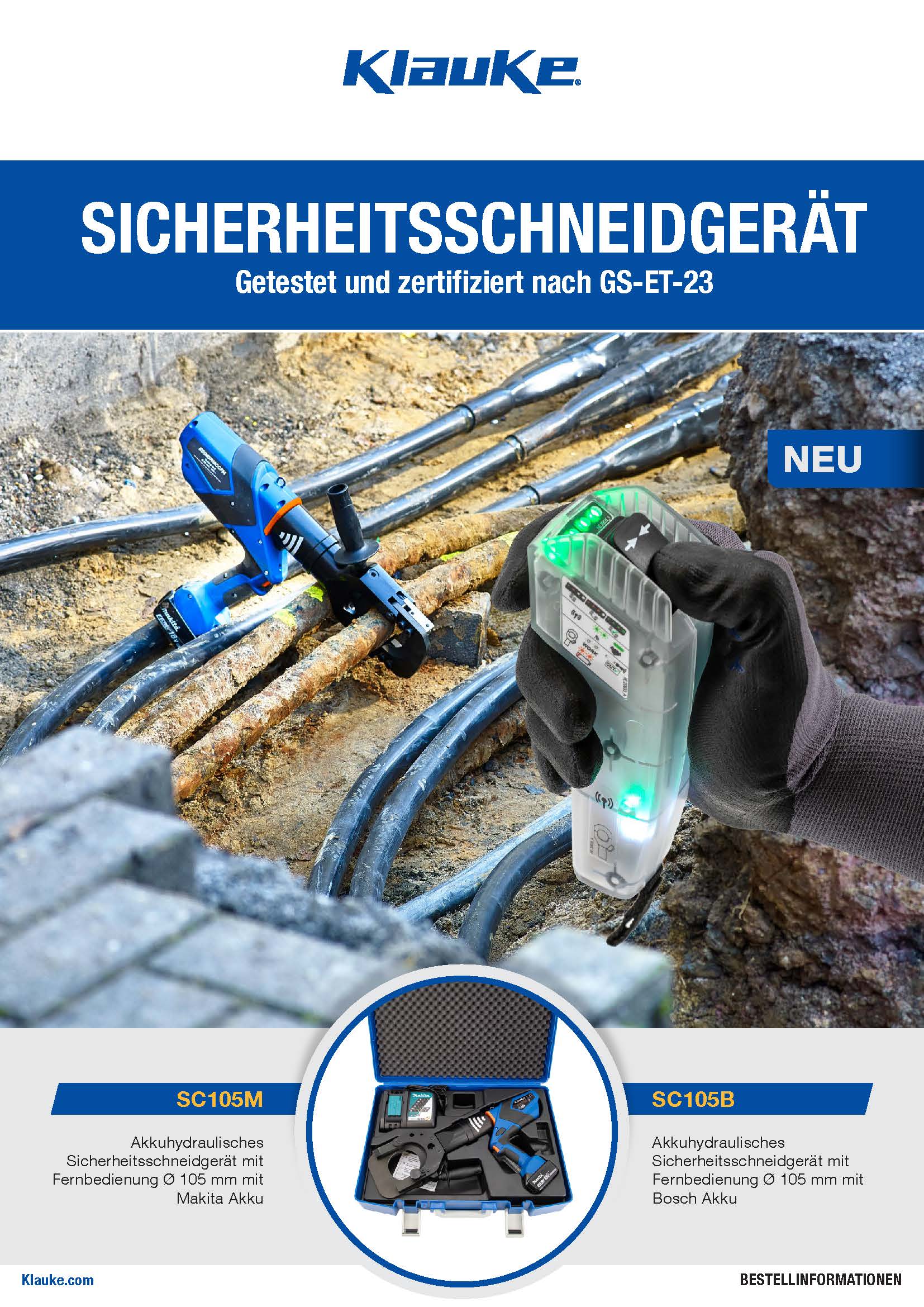 Klauke SC105M Produktinformation Seite 1