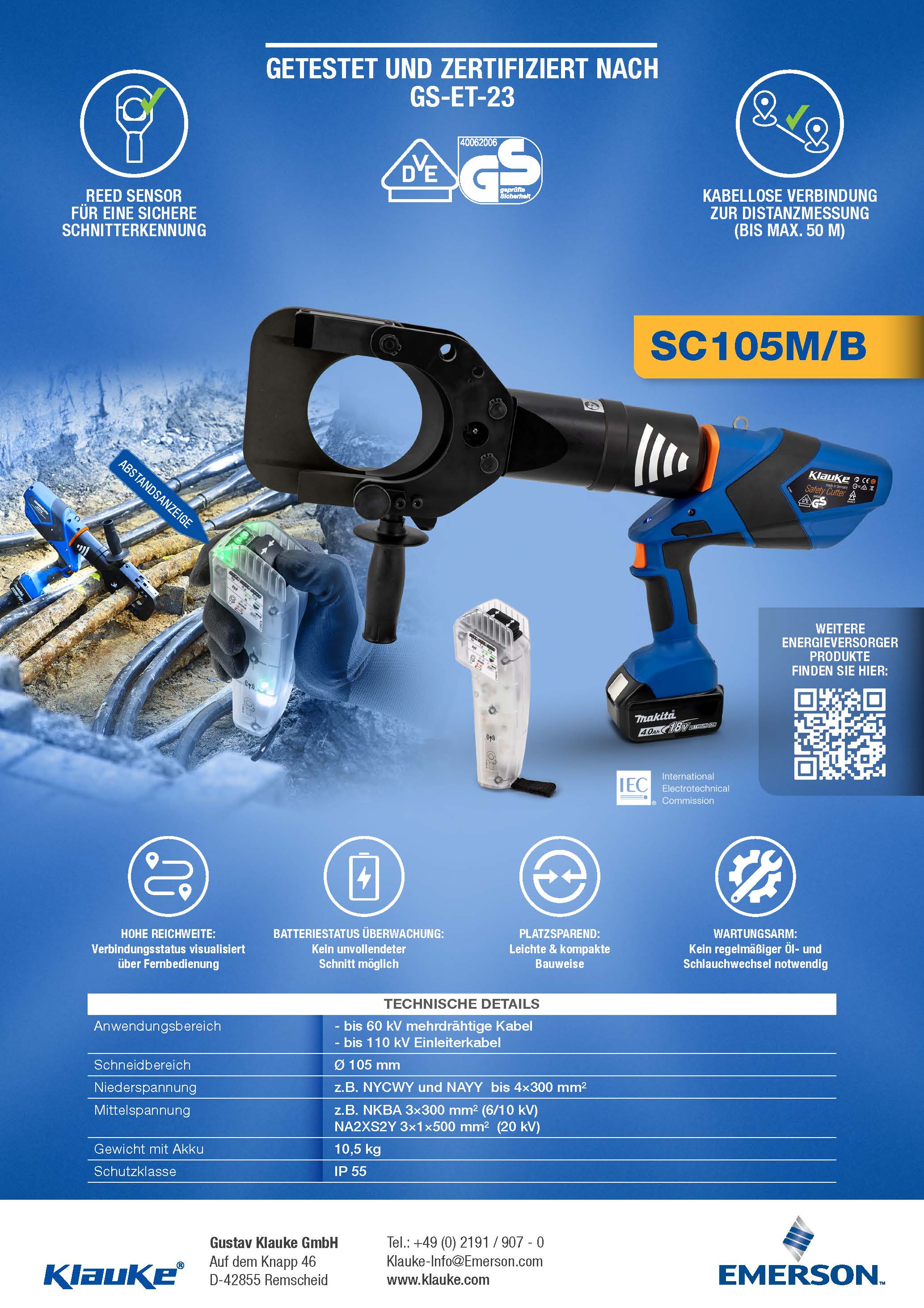 Klauke SC105M Produktinformation Seite 2